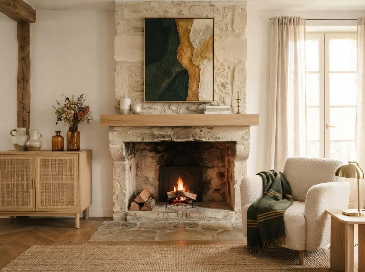 Moderniser une cheminée rustique en pierre sans la casser : astuces et conseils