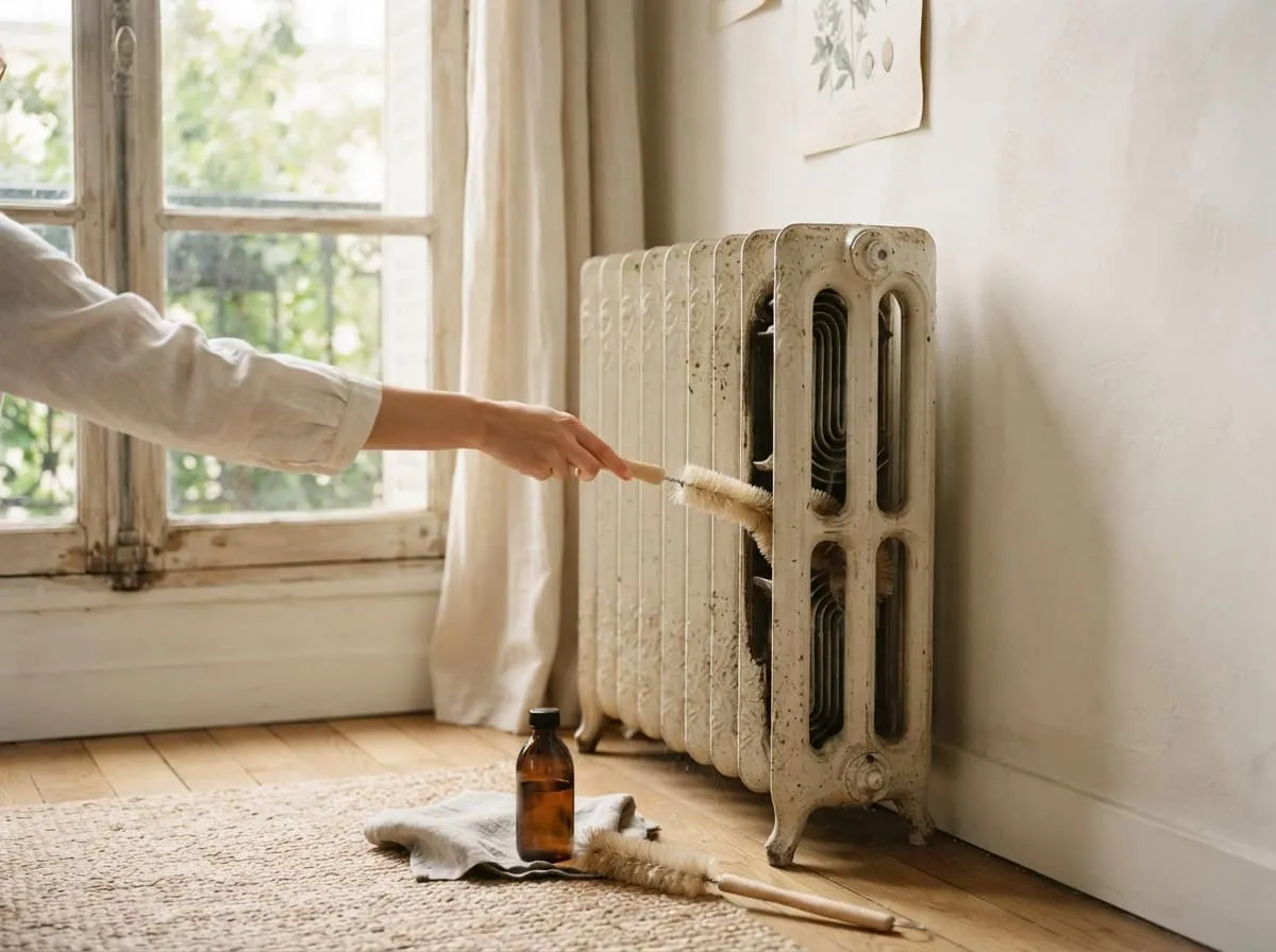 Comment nettoyer l'intérieur d'un radiateur en fonte difficile d'accès efficacement