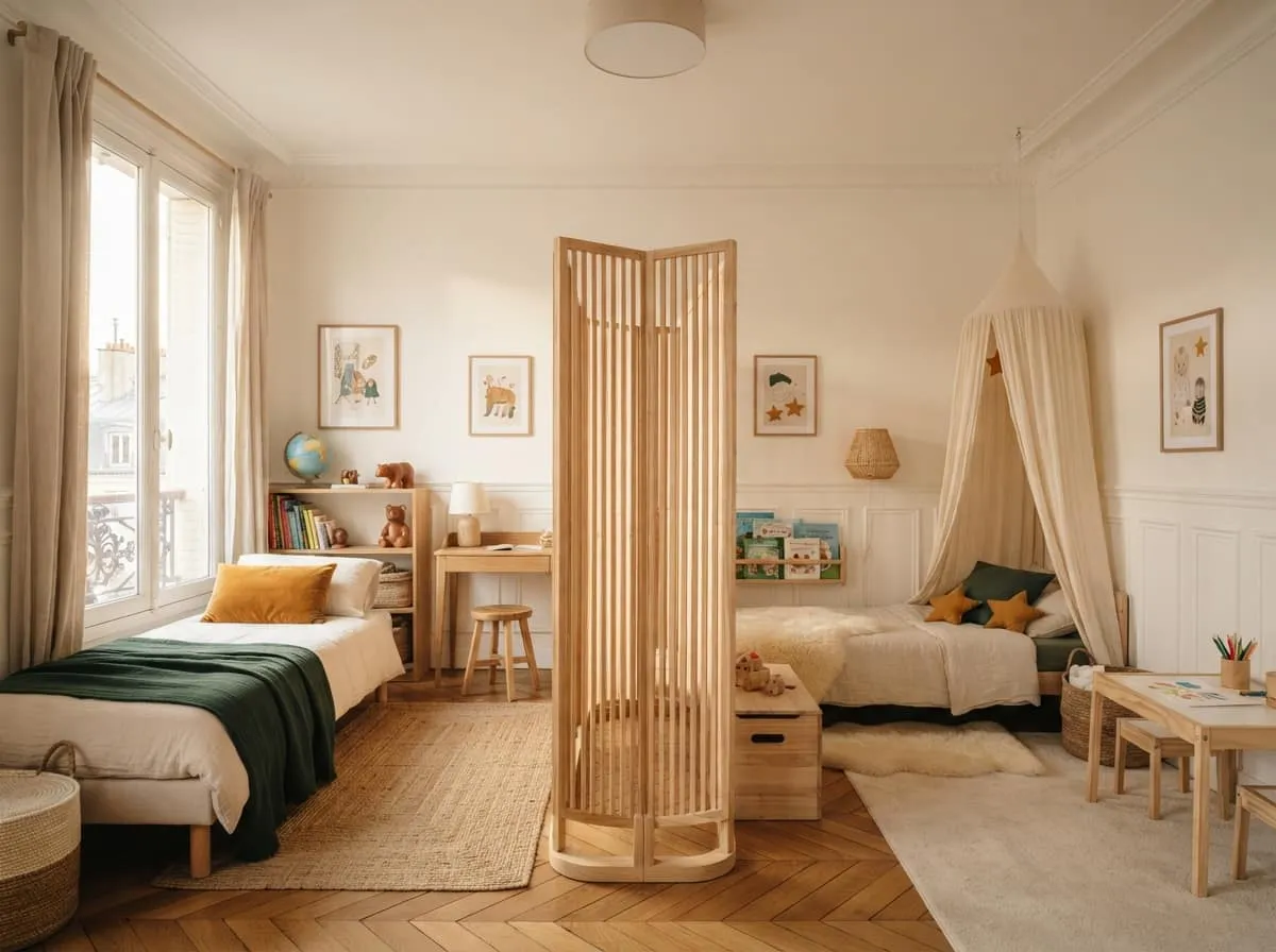 Comment séparer une chambre en deux pour deux enfants sans travaux ?