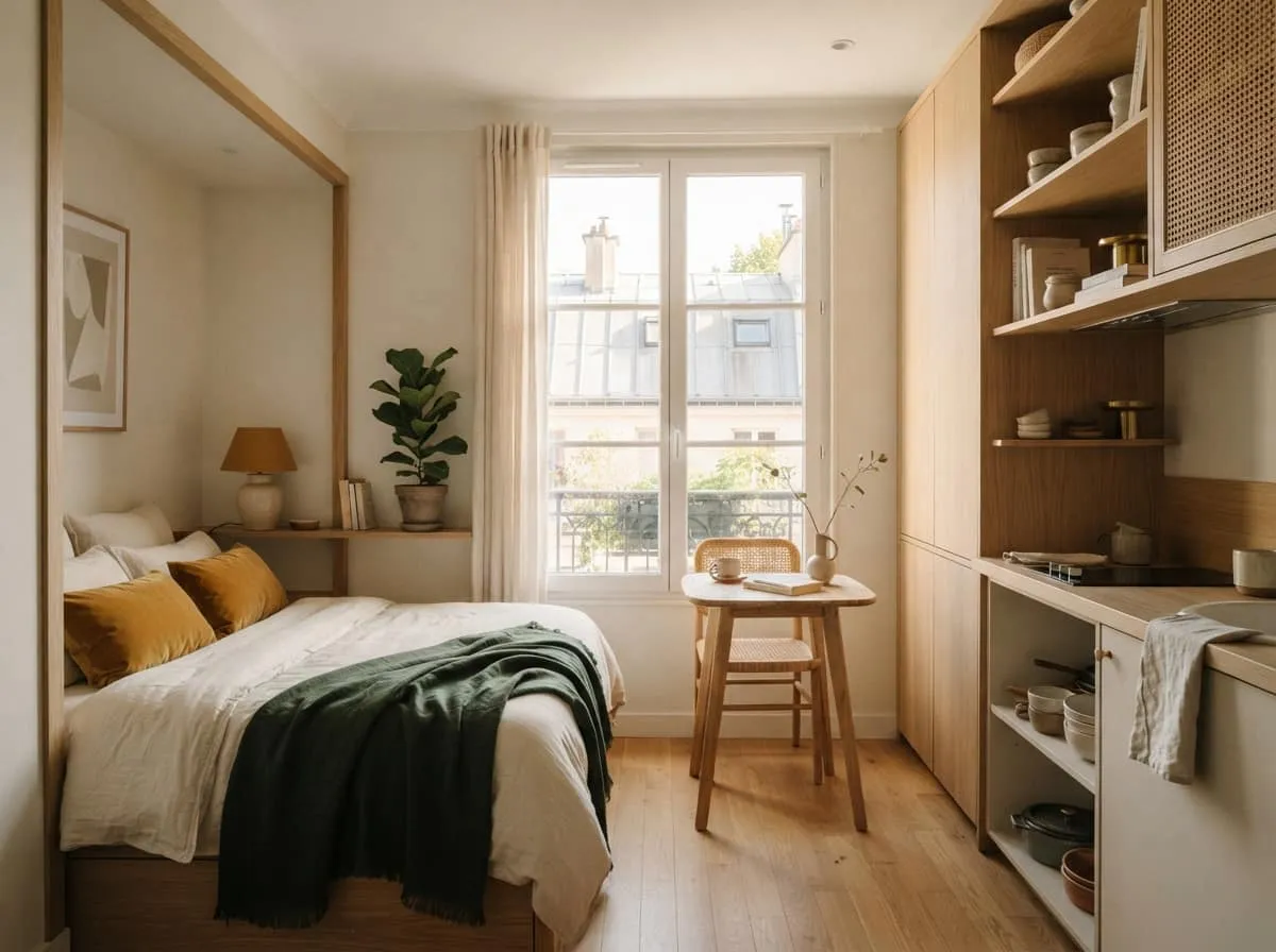 Aménager un studio de 20m2 : choisir entre lit escamotable et mezzanine