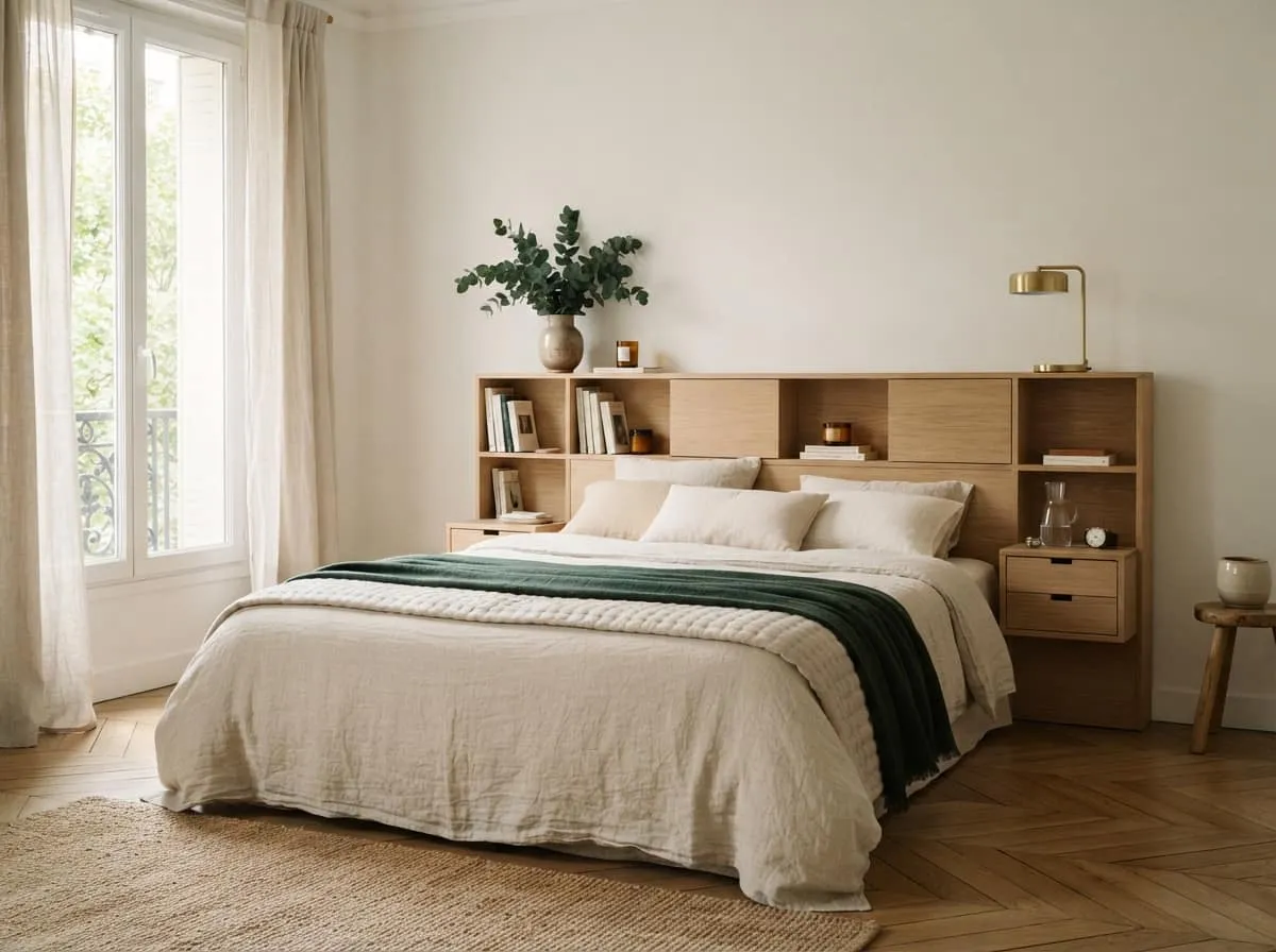 Comment créer une tête de lit avec des rangements intégrés facilement