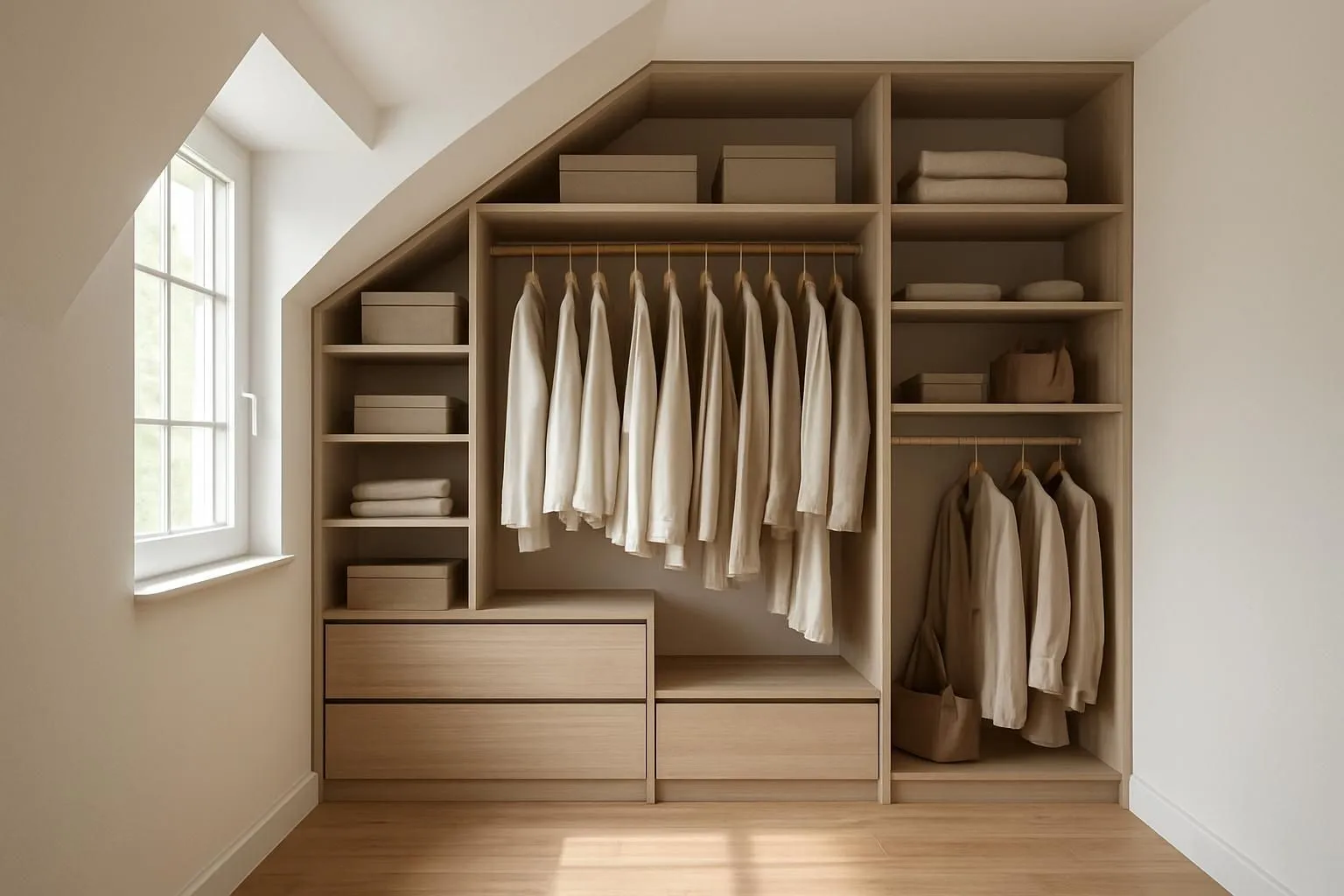 Aménager un dressing sous pente pour optimiser l'espace