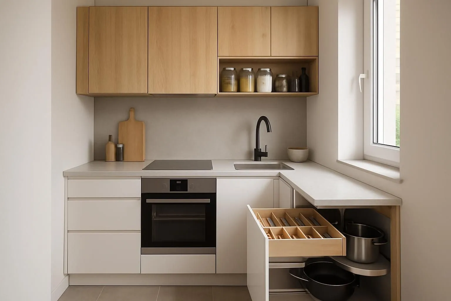 Optimiser le rangement dans une cuisine petit espace