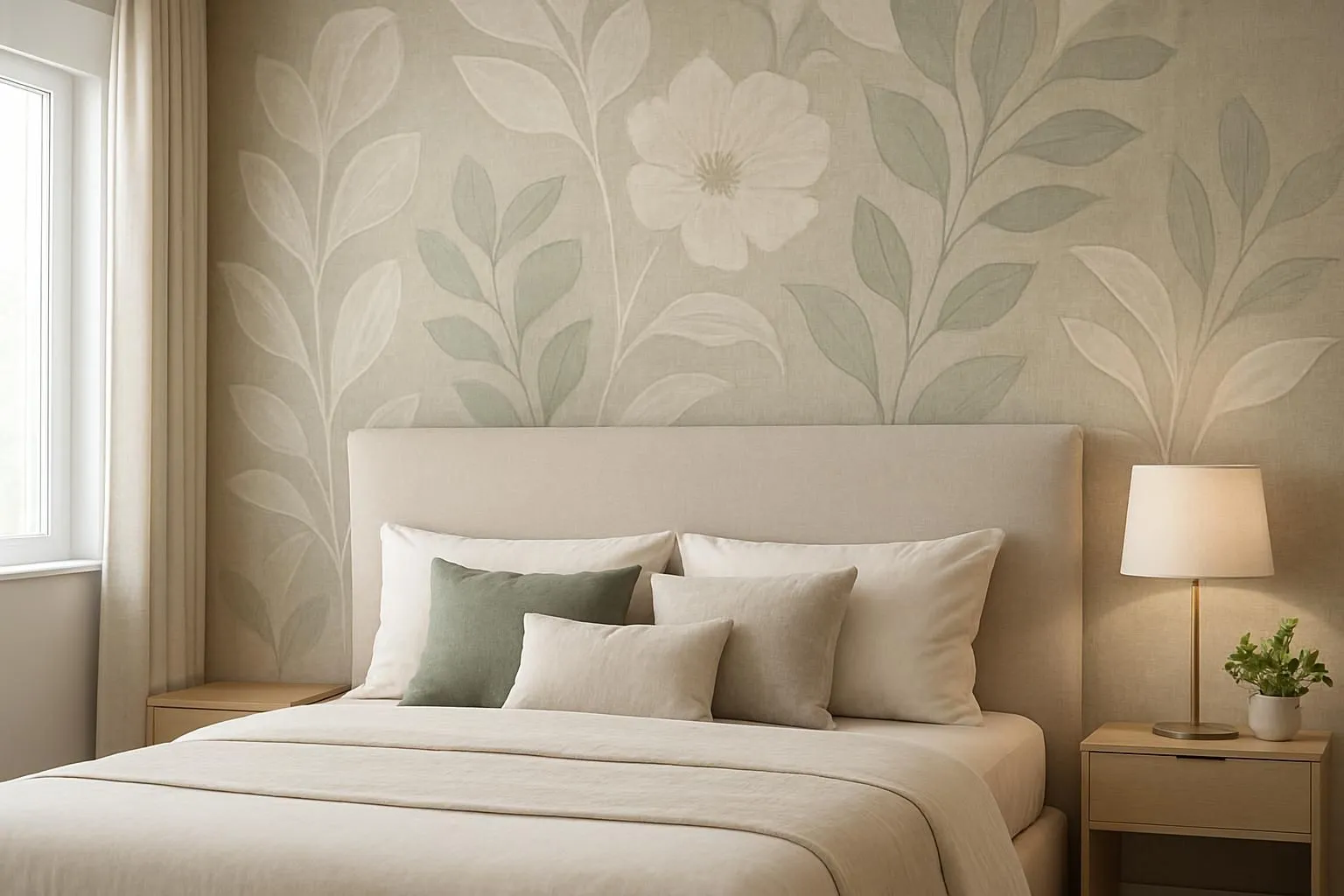 Papier peint tête de lit chambre