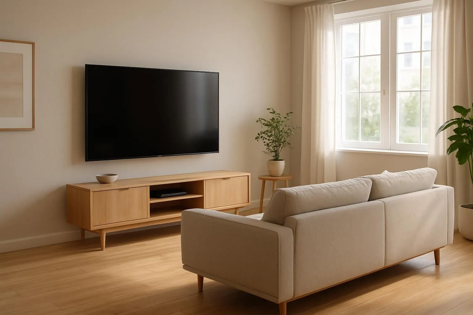 Distance entre un canapé et une tv de 55 pouces pour un confort optimal