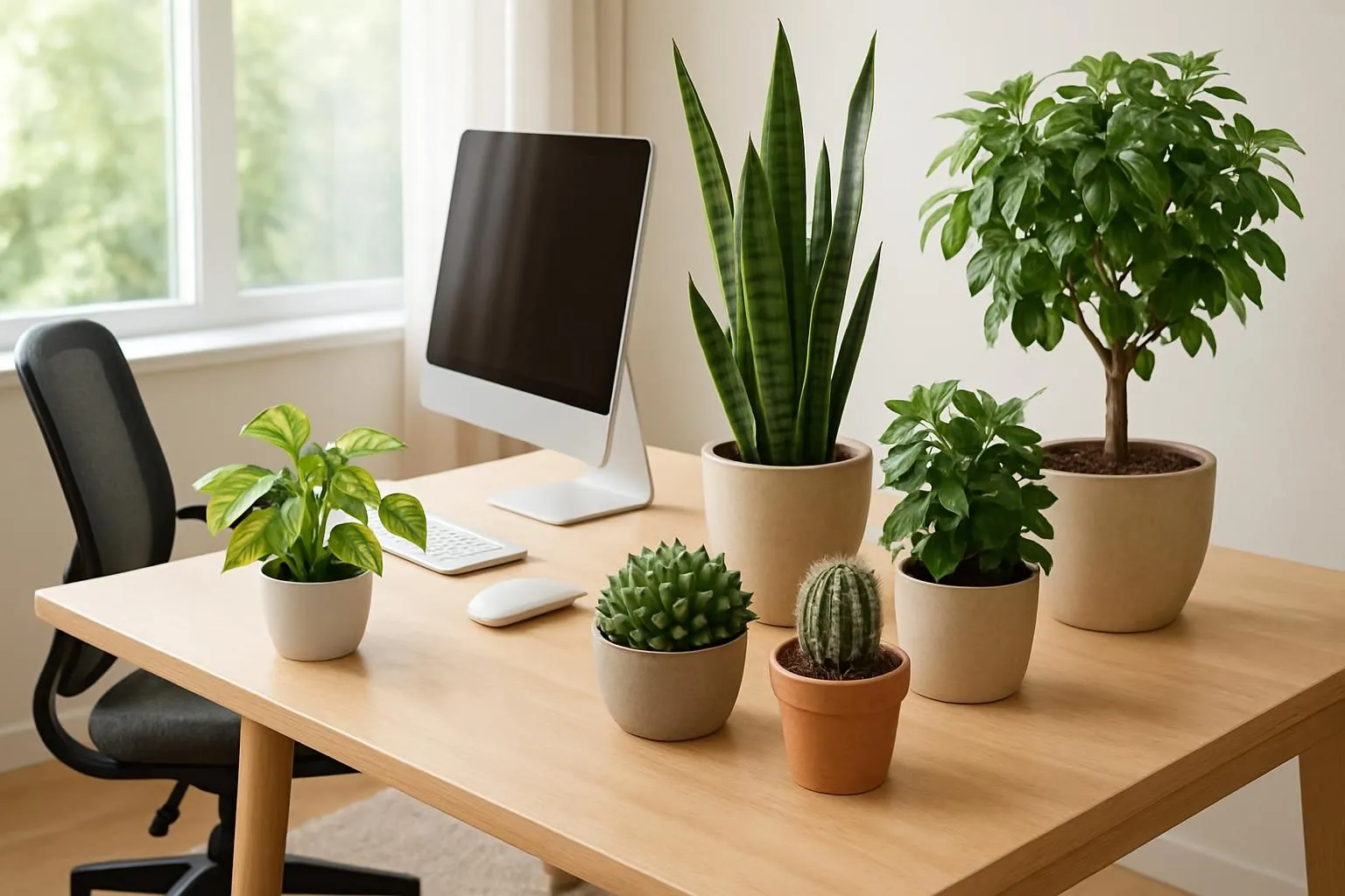 Plante choisir pour un bureau agréable et productif